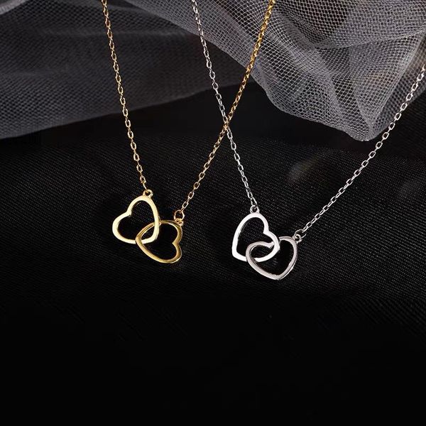 luokey 2021 korean trendy exquisite double heart pendant necklace simple clavicle chain party wedding for women jewelry necklaces, Silver
luokey 2021 korean trendy exquisite double heart pendant necklace simple clavicle chain party wedding for women jewelry necklaces, Silver
