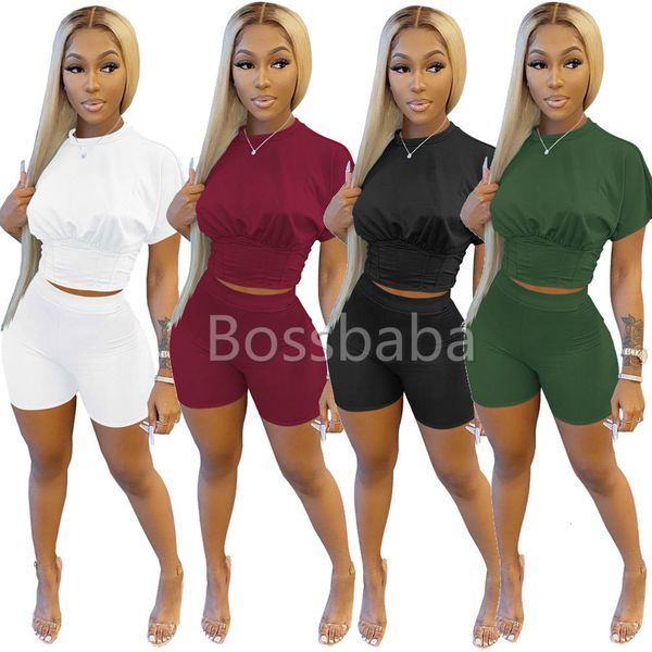 women's two piece pants summer women shorts 2 set solid color tracksuit sleeve t shirt suit sportswear slim outfits 5ofc, White
women's two piece pants summer women shorts 2 set solid color tracksuit sleeve t shirt suit sportswear slim outfits 5ofc, White