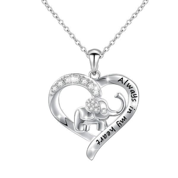 pendant necklaces european and american selling alloy elephant personality letter heart shaped woman necklace, Silver
pendant necklaces european and american selling alloy elephant personality letter heart shaped woman necklace, Silver