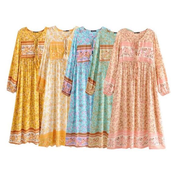 casual dresses women beach floral print maxi v-neck long sleeve vintage bohemian vacation spring summer loose boho es ch7z, Black;gray
casual dresses women beach floral print maxi v-neck long sleeve vintage bohemian vacation spring summer loose boho es ch7z, Black;gray