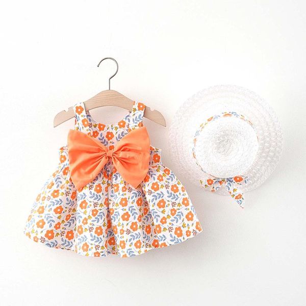 girl's dresses 2021 summer baby girls for casual beach bow print sundress princess dress infant born clothes send hat, Red;yellow
girl's dresses 2021 summer baby girls for casual beach bow print sundress princess dress infant born clothes send hat, Red;yellow