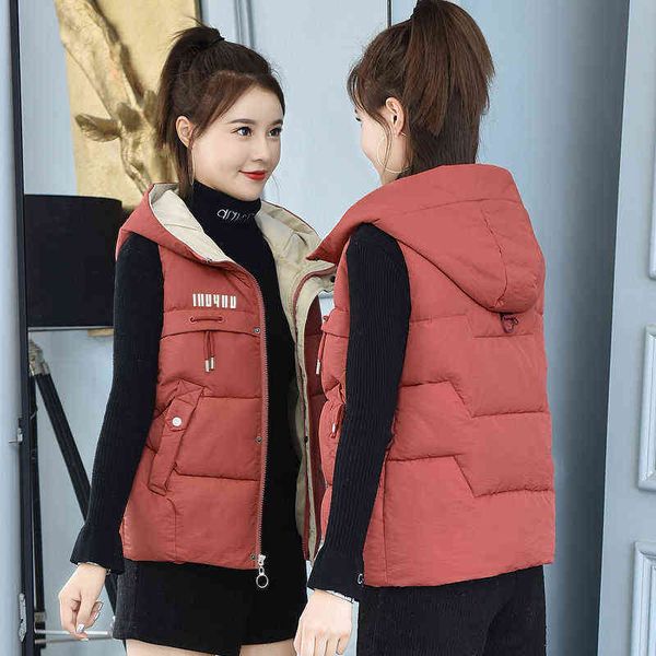 down cotton vest women's short 2021 autumn winter korean loose and versatile et, Black;white
down cotton vest women's short 2021 autumn winter korean loose and versatile et, Black;white