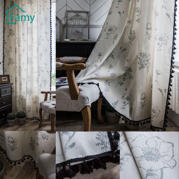 curtain & drapes retro floral printed living room curtins semi blackout tassel cotton linen backdrop window home decor
curtain & drapes retro floral printed living room curtins semi blackout tassel cotton linen backdrop window home decor