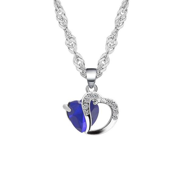 pendant necklaces heart shaped zircon crystal clavicle chain sweater necklace female fashion jewelry, Silver
pendant necklaces heart shaped zircon crystal clavicle chain sweater necklace female fashion jewelry, Silver