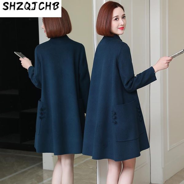 women's wool & blends shzq high end double-sided cashmere coat wear medium and long cloth cloak korean autumn winter, Black
women's wool & blends shzq high end double-sided cashmere coat wear medium and long cloth cloak korean autumn winter, Black