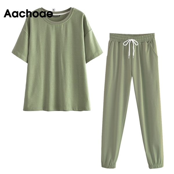 aachoae summer casual 2 piece set women o neck batwing sleeve loose basic tshirt sports full length pencil pants lady sets 210413, White
aachoae summer casual 2 piece set women o neck batwing sleeve loose basic tshirt sports full length pencil pants lady sets 210413, White