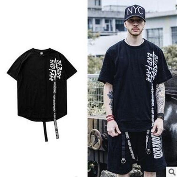 fashion hip-pop skateboard creative design strap t-shirts street dance performance clothing men's black short sleeve tees, White;black
fashion hip-pop skateboard creative design strap t-shirts street dance performance clothing men's black short sleeve tees, White;black
