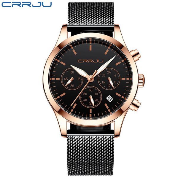 crrju 2288 watch luminous metal mesh watchband mens fashion stainless steel wristwatch date waterproof 3 dial wristwatches luxury watches re, Slivery;brown
crrju 2288 watch luminous metal mesh watchband mens fashion stainless steel wristwatch date waterproof 3 dial wristwatches luxury watches re, Slivery;brown