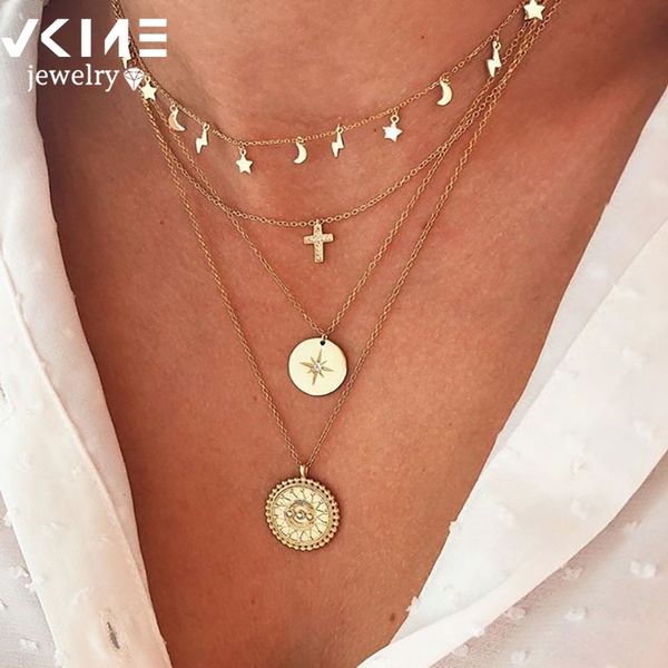 necklaces pendants vkme punk gold portrait coin pendant necklace for women cuban multilayered chunky thick chain choker gothtic jewelry, Silver
necklaces pendants vkme punk gold portrait coin pendant necklace for women cuban multilayered chunky thick chain choker gothtic jewelry, Silver