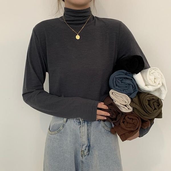 women's t-shirt 8candy colors autumn korean style women slim turtleneck basic long sleeve womens tees shirt femme (h9249), White
women's t-shirt 8candy colors autumn korean style women slim turtleneck basic long sleeve womens tees shirt femme (h9249), White