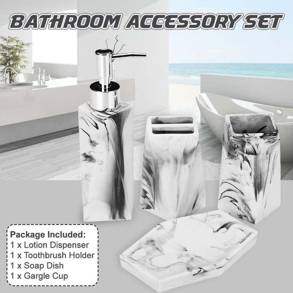 bathroom accessory set resin toothbrush holder lotion dispenser soap tray mouthwash cup pump bottle decoration bath
bathroom accessory set resin toothbrush holder lotion dispenser soap tray mouthwash cup pump bottle decoration bath