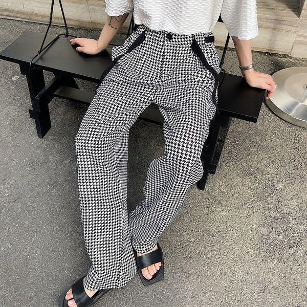 men's pants pant men vintagte houndstooth plaid casual loose wide leg straight trousers male streetwear suit jogger sweat, Black
men's pants pant men vintagte houndstooth plaid casual loose wide leg straight trousers male streetwear suit jogger sweat, Black