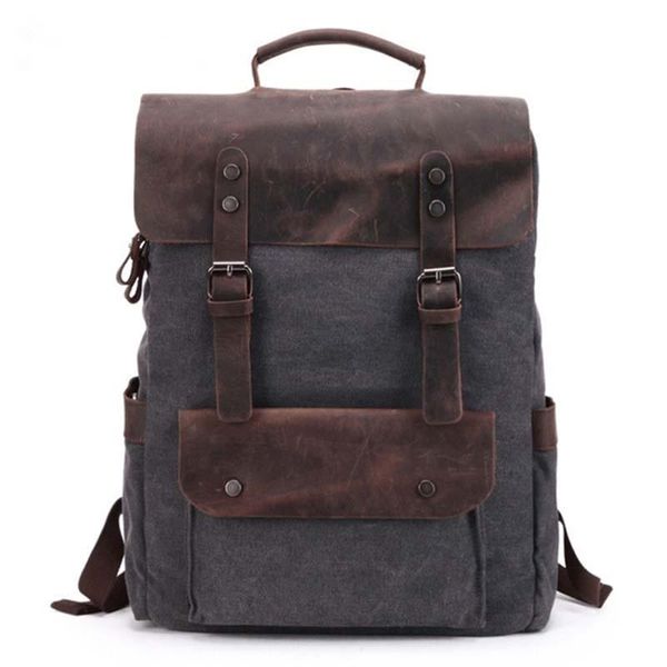 backpack vintage canvas travel men large capacity rucksack lapbag real cow leather bagpack college students school bookbag
backpack vintage canvas travel men large capacity rucksack lapbag real cow leather bagpack college students school bookbag