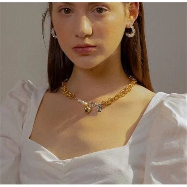 minority design sense of love necklace freshwater pearl necklace female clavicle chain, Silver
minority design sense of love necklace freshwater pearl necklace female clavicle chain, Silver