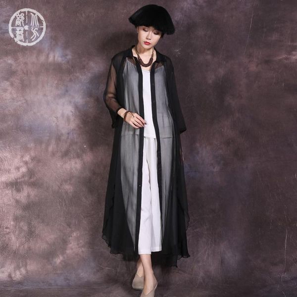 women's trench coats -selling 2021 100 sets of ultra-thin double-layer long style jacket with elegant cardigan sunscreen in summer, Tan;black
women's trench coats -selling 2021 100 sets of ultra-thin double-layer long style jacket with elegant cardigan sunscreen in summer, Tan;black