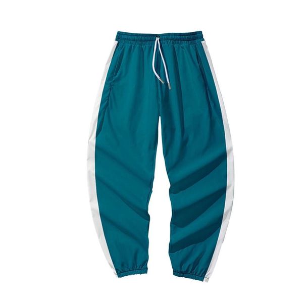 men's pants squid game plus velvet men women autumn winter sports fashion casual leisure drawstring color matching pocket trousers, Black
men's pants squid game plus velvet men women autumn winter sports fashion casual leisure drawstring color matching pocket trousers, Black