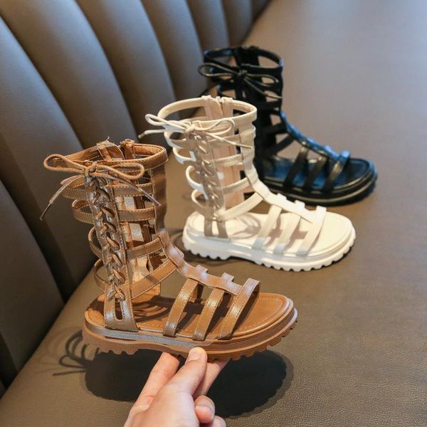 children summer shoes girls gladiator sandals cross-tied boots baby kids casual roma lace up high sandalias xz069, Black;grey
children summer shoes girls gladiator sandals cross-tied boots baby kids casual roma lace up high sandalias xz069, Black;grey