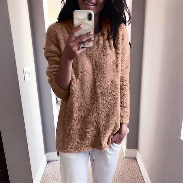women sweater winter warm knitted pullover korean long sleeve wool tunic loose plus size pink 210428, White;black
women sweater winter warm knitted pullover korean long sleeve wool tunic loose plus size pink 210428, White;black