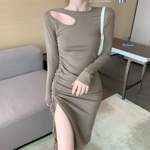 casual dresses coigarsam women dress autumn 2022 fashion long sleeve solid pleated o-neck high waist army green black robe, Black;gray
casual dresses coigarsam women dress autumn 2022 fashion long sleeve solid pleated o-neck high waist army green black robe, Black;gray