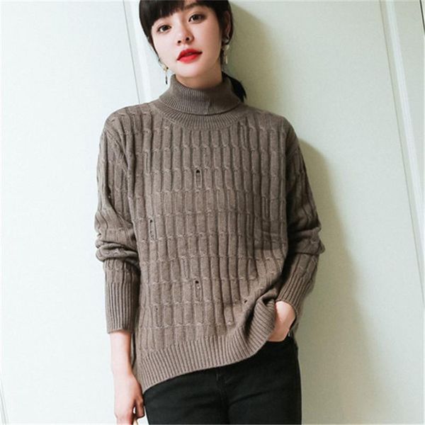 arrival 100%cashmere twisted knit women fashion turtleneck loose pullover sweater solid color -xl women's sweaters, White;black
arrival 100%cashmere twisted knit women fashion turtleneck loose pullover sweater solid color -xl women's sweaters, White;black