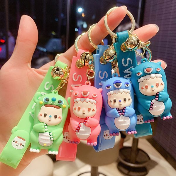 keyring keychain creative gifts cute dinosaur doll key chain pendant schoolbag decoration cartoon lovers machine trinkets, Silver
keyring keychain creative gifts cute dinosaur doll key chain pendant schoolbag decoration cartoon lovers machine trinkets, Silver