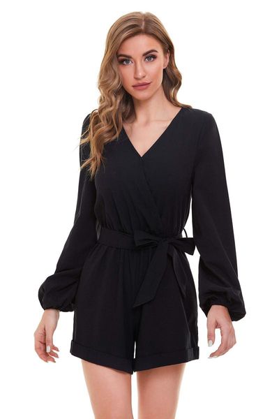 women's tracksuits womens casual long sleeve belted jumpsuit short pants deep v overall romper playsuit, Gray
women's tracksuits womens casual long sleeve belted jumpsuit short pants deep v overall romper playsuit, Gray