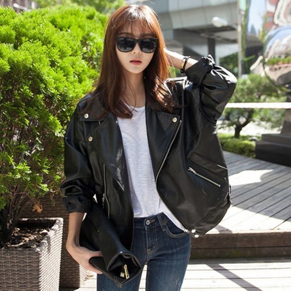 women's leather & faux casual sheepskin jacket loose cool slim real coat spring autumn female plus size genuine coats wxh5, Black
women's leather & faux casual sheepskin jacket loose cool slim real coat spring autumn female plus size genuine coats wxh5, Black