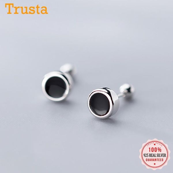trustdavis real 925 sterling silver fashion black glaze round screw stud earrings for women mini minimalist fine jewelry da1924, Golden;silver
trustdavis real 925 sterling silver fashion black glaze round screw stud earrings for women mini minimalist fine jewelry da1924, Golden;silver