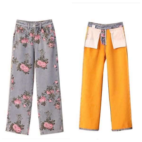 women's jeans autumn winter plus velvet women vintage flowers print high waist wide leg denim long pants 2021 fashion bottoms, Blue
women's jeans autumn winter plus velvet women vintage flowers print high waist wide leg denim long pants 2021 fashion bottoms, Blue