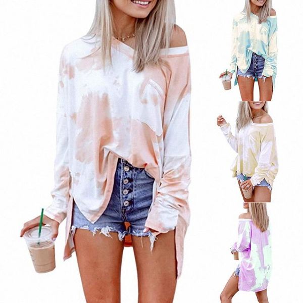 european and american cross-border style gradient color tie-dye printing casual fashion women's long sleeves full t-shirt, White
european and american cross-border style gradient color tie-dye printing casual fashion women's long sleeves full t-shirt, White