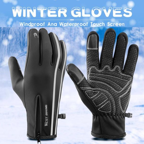 men women sport gloves winter thermal fleece touch screen mtb bicycle cycling equipment, Black
men women sport gloves winter thermal fleece touch screen mtb bicycle cycling equipment, Black