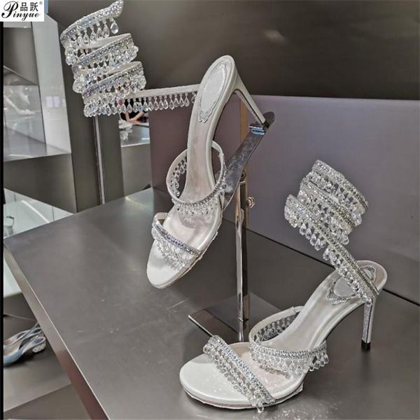 sandals pearl studded women snake shape ankle strappy high heel party wedding shoes open toe narrow band runway woman, Black
sandals pearl studded women snake shape ankle strappy high heel party wedding shoes open toe narrow band runway woman, Black