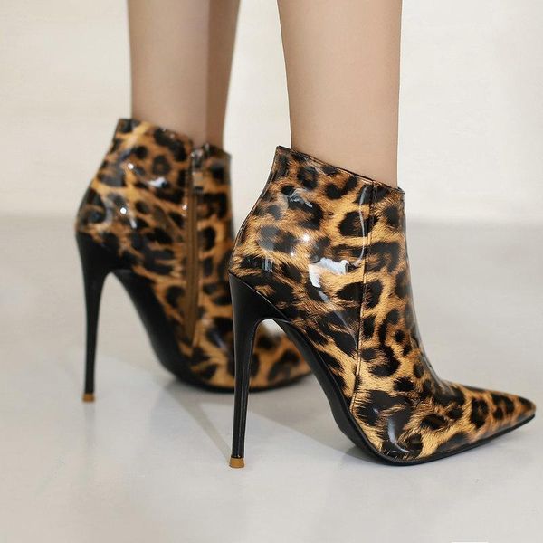 boots leopard print stiletto ankle fashion patent leather high heel women autumn winter woman shoes big size 41 42 43, Black
boots leopard print stiletto ankle fashion patent leather high heel women autumn winter woman shoes big size 41 42 43, Black