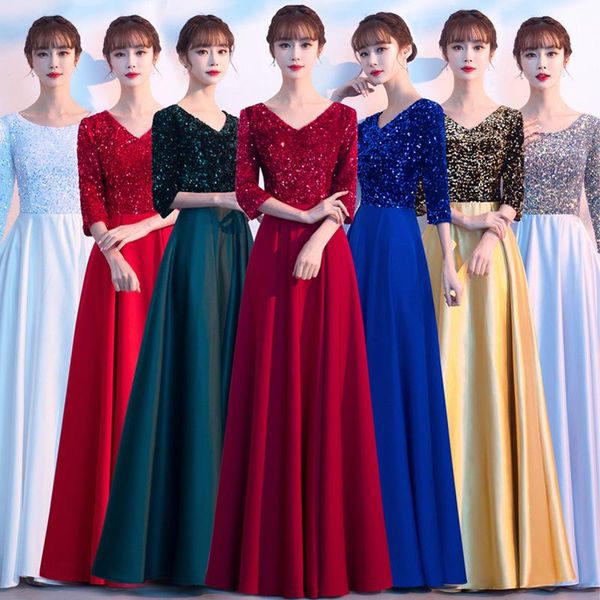 party dresses popodion evening dress ladies red gown long sequins formal rom80227, White;black 
party dresses popodion evening dress ladies red gown long sequins formal rom80227, White;black