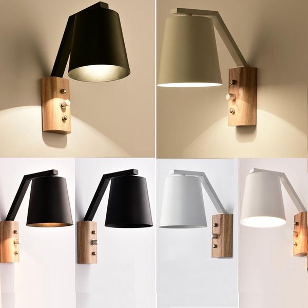 wall lamps modern vintage led wood lamp sconce black/white iron lampshade lights for home el bedroom light
wall lamps modern vintage led wood lamp sconce black/white iron lampshade lights for home el bedroom light