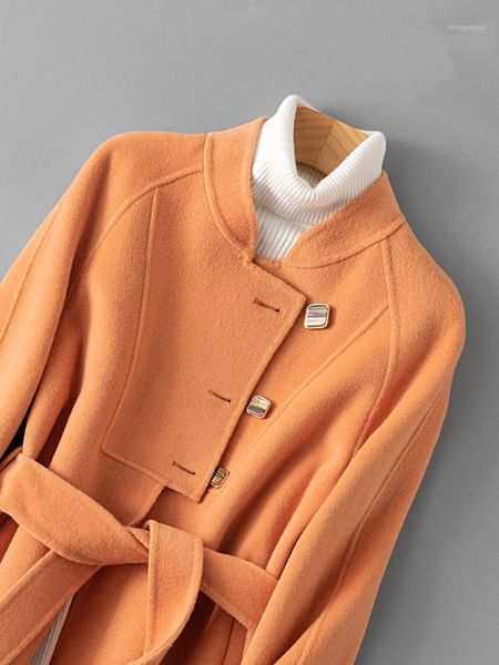orange double faced cashmere overcoat for women in autumn and winter 2021 women's wool & blends, Black
orange double faced cashmere overcoat for women in autumn and winter 2021 women's wool & blends, Black