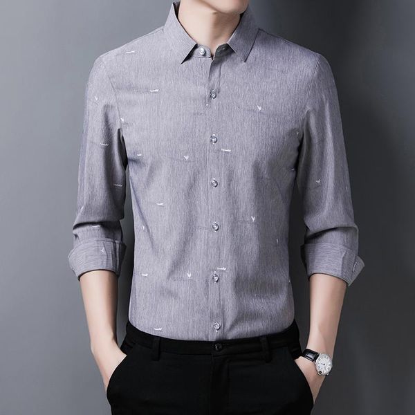 men's casual shirts 2021 spring and autumn printed long sleeve shirt brand fashion business slim fit male, White;black
men's casual shirts 2021 spring and autumn printed long sleeve shirt brand fashion business slim fit male, White;black
