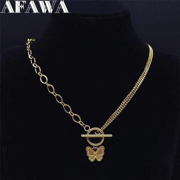 pendant necklaces 2021 fashion punk stainless steel butterfly chocker necklace for women gold color jewelry collier femme nxs01, Silver
pendant necklaces 2021 fashion punk stainless steel butterfly chocker necklace for women gold color jewelry collier femme nxs01, Silver