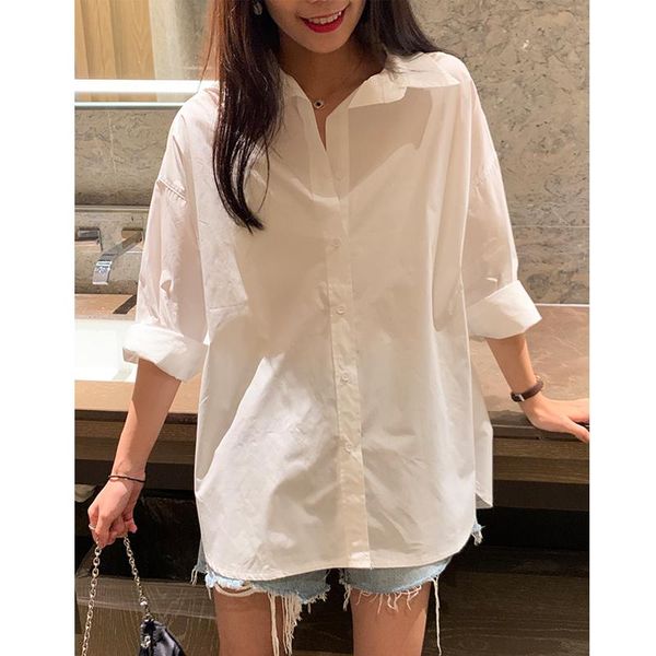 women's blouses & shirts vintage cotton long sleeve shirt clothing 2021 spring autumn korean loose women casual womens blouse 815b, White
women's blouses & shirts vintage cotton long sleeve shirt clothing 2021 spring autumn korean loose women casual womens blouse 815b, White