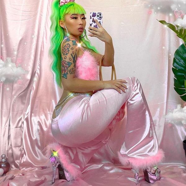 women's pants & capris faux fur fluffy satin ladies flared high waist bodycon autumn and winter bottoms women pink trousers, Black;white
women's pants & capris faux fur fluffy satin ladies flared high waist bodycon autumn and winter bottoms women pink trousers, Black;white