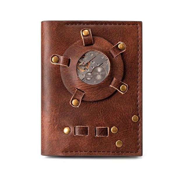 wallets steampunk creative short slim wallet vintage rivet solid color no zipper pu leather small coin purse, Red;black
wallets steampunk creative short slim wallet vintage rivet solid color no zipper pu leather small coin purse, Red;black