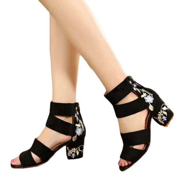 sandals ethnic style embroidered mid-heel women 2021 summer all-match thick heel elegant retro open toe shoes, Black
sandals ethnic style embroidered mid-heel women 2021 summer all-match thick heel elegant retro open toe shoes, Black