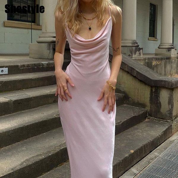 shestyle velvet pink slit long dress spring women spaghetti strap sleeveless elegant casual backless bandage party night dresses, Black;gray
shestyle velvet pink slit long dress spring women spaghetti strap sleeveless elegant casual backless bandage party night dresses, Black;gray