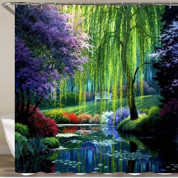shower curtain,green garden lake spring beautiful background,polyester fabric waterproof bath curtains hooks included - 72 x 72
shower curtain,green garden lake spring beautiful background,polyester fabric waterproof bath curtains hooks included - 72 x 72