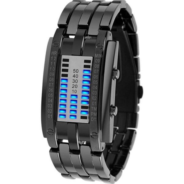 wristwatches men's watch creative binary led 17mm wide waterproof luminous calendar steel band fashion, Slivery;brown
wristwatches men's watch creative binary led 17mm wide waterproof luminous calendar steel band fashion, Slivery;brown