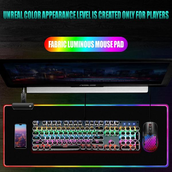mouse pads & wrist rests led light pad gamer mousepad colorful surface mat rgb large keyboard cover non-slip rubber pc game besk 3 sizes
mouse pads & wrist rests led light pad gamer mousepad colorful surface mat rgb large keyboard cover non-slip rubber pc game besk 3 sizes