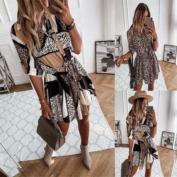 leopard summer mini women dress party turn down collar office shirt ladies bandage dresses vestidos, Black;gray
leopard summer mini women dress party turn down collar office shirt ladies bandage dresses vestidos, Black;gray