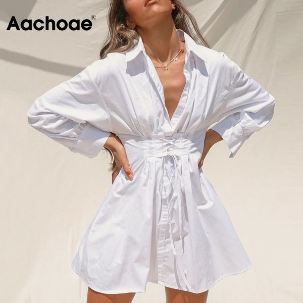 chic women drawstring white mini dresses turn down collar elegant shirt summer long sleeve holiday casual dress 210413, Black;gray
chic women drawstring white mini dresses turn down collar elegant shirt summer long sleeve holiday casual dress 210413, Black;gray