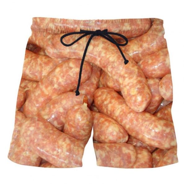 men's shorts skin-friendly sausage print men wide leg all-matched elastic waist drawstring food streetwear for daily life, White;black
men's shorts skin-friendly sausage print men wide leg all-matched elastic waist drawstring food streetwear for daily life, White;black