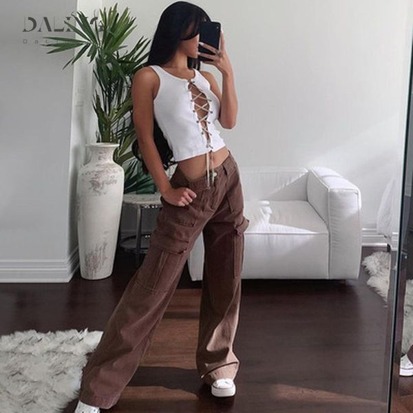 women's jeans 2021 brown vintage baggy women 90s streetwear pockets wide leg cargo pants y2k low waist straight denim trousers, Blue
women's jeans 2021 brown vintage baggy women 90s streetwear pockets wide leg cargo pants y2k low waist straight denim trousers, Blue